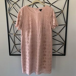 Ann Taylor women’s blush pink sz 8 lace dress, fully lined
